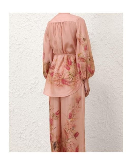 Zimmermann Pink Cascadian Tunic Top