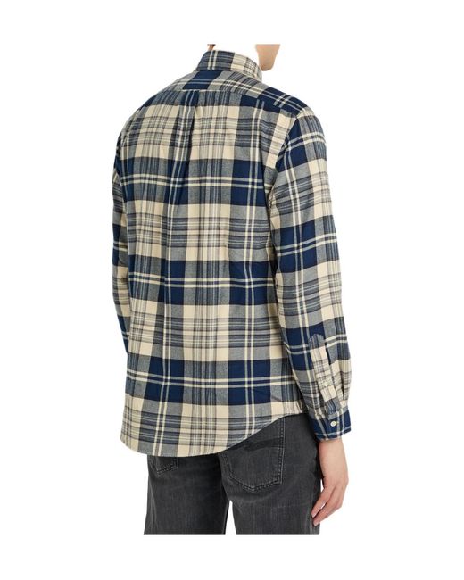 Polo Ralph Lauren Blue Plaid Flannel Shirt for men