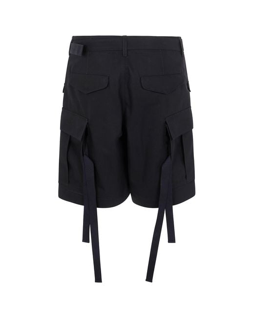 Sacai Blue Belted Cargo Shorts for men