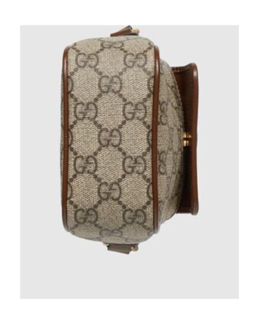 Gucci Brown Small Gg-Canvas Shoulder Bag