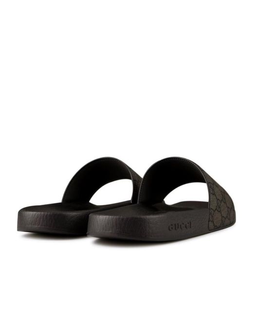 Gucci Black Logo Slippers for men