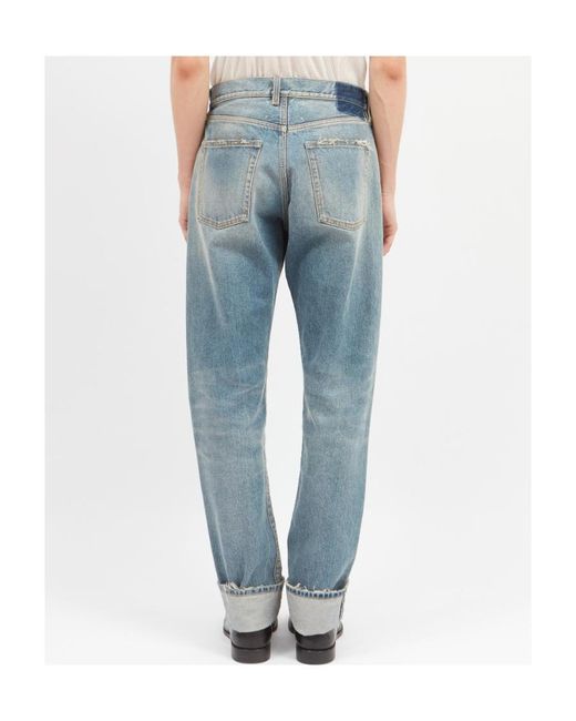 Maison Margiela Blue Distressed Jeans for men