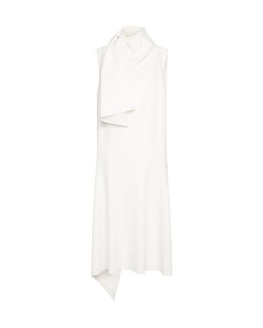 Khaite White Loell Acetate Blend Midi Dress