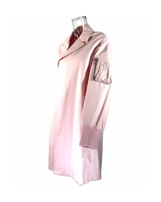 Moschino Pink Logo Trench Coat