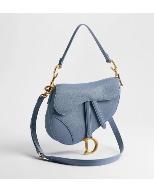 Dior Blue Saddle Bag With Strap