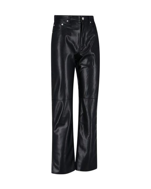 Nanushka Black High-Rise Straight-Leg Pants