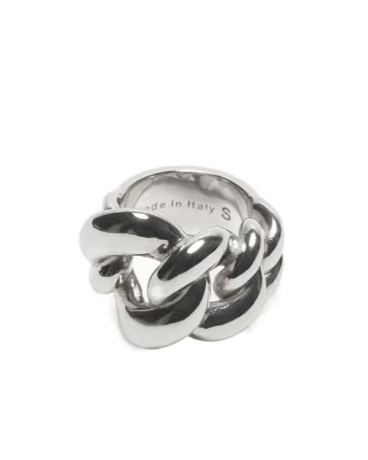 Acne White Chain-Link Ring
