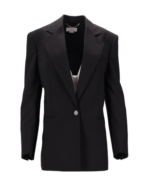 Stella McCartney Black Single-Breasted Blazer