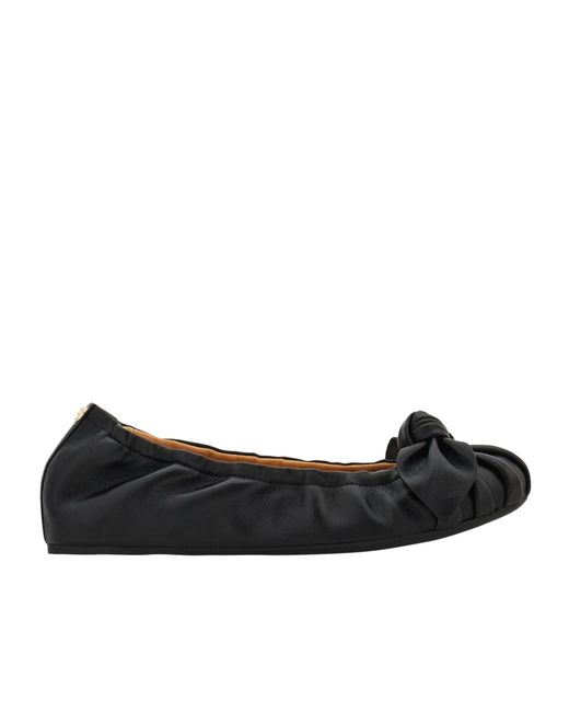 Ferragamo Black Bow Embellished Ballet Flat