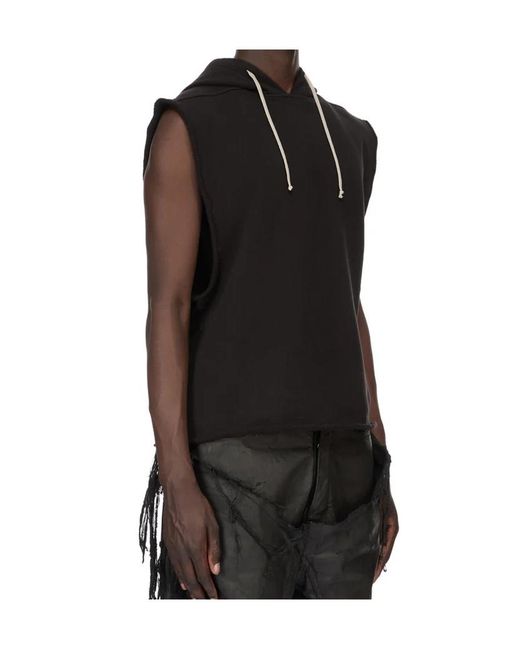 Rick Owens Black Hooded Tunic for men