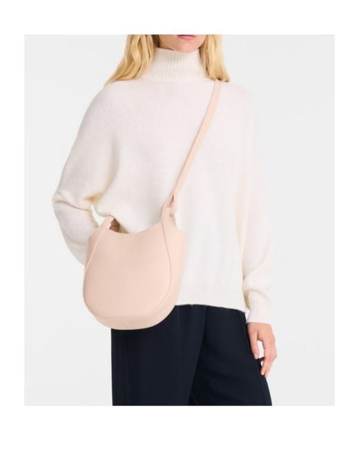 Longchamp Pink Le Foulonné S Grained-Leather Shoulder Bag