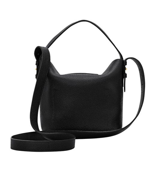 Longchamp Black Snap-Closure Shoulder Bag