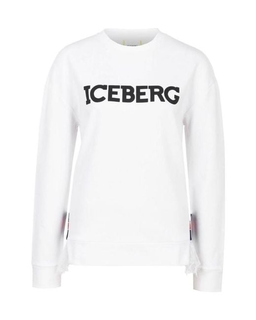 Iceberg White Logo Logo Sweatshirt