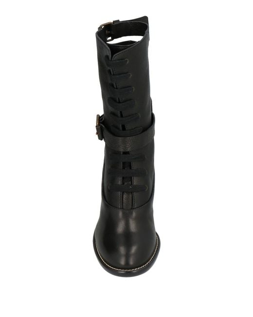 Chloé Black Comfortable Non-Slip Lace-Up Ankle Boots
