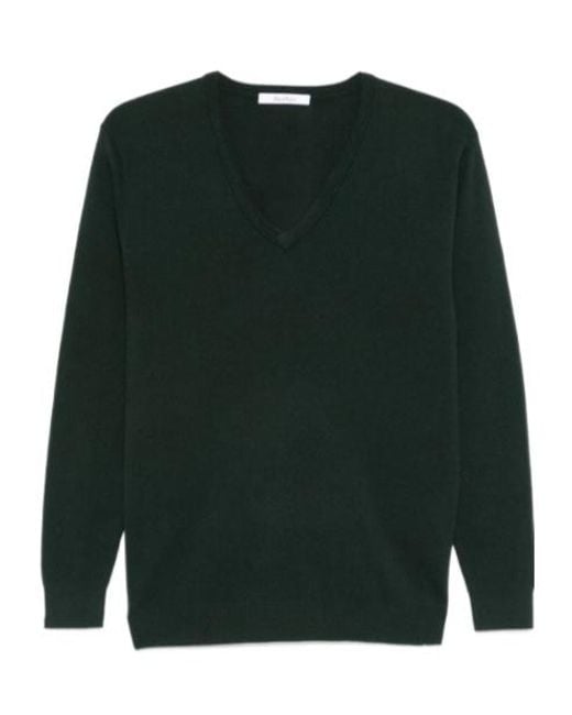 Max Mara Green V-Neck Sweater