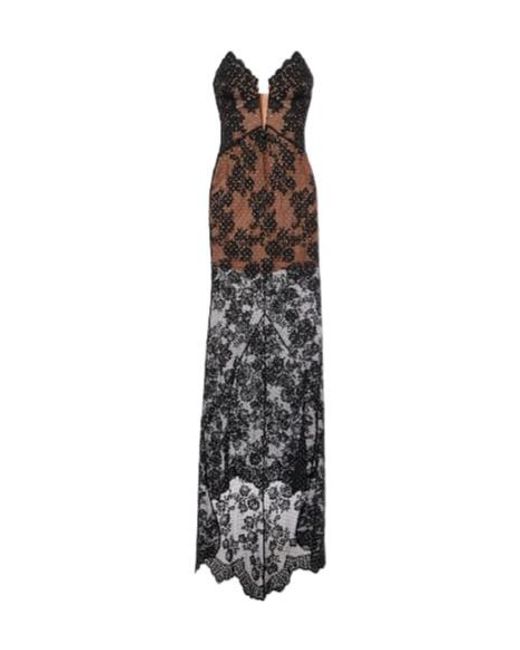 Self-Portrait Multicolor Embellished Sheer Lace Gown