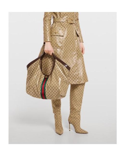 Gucci Metallic Giglio Large Tote Bag