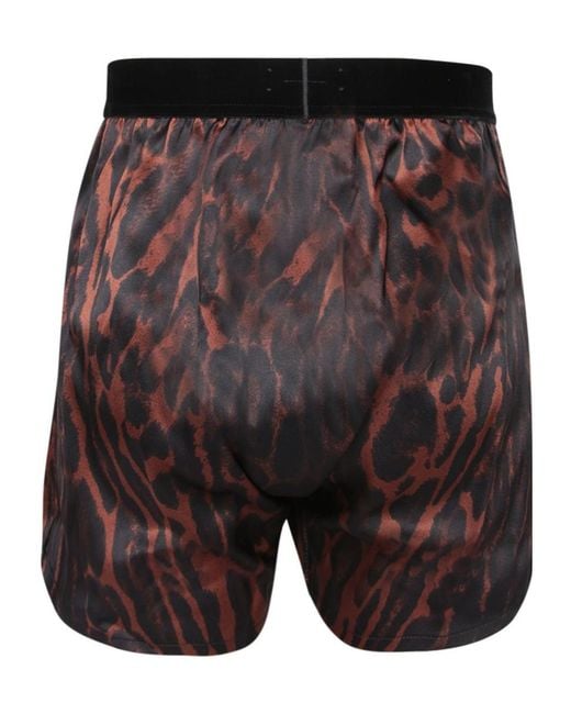 Tom Ford Black Leopard-Printed Boxers for men