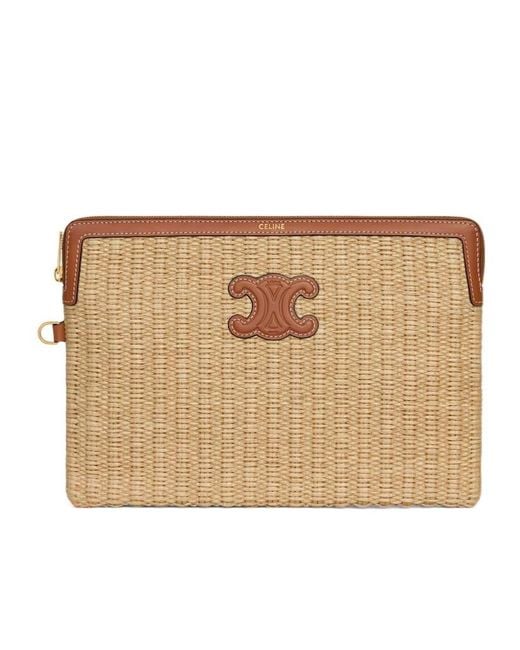 Céline Natural Small Pouch With Strap