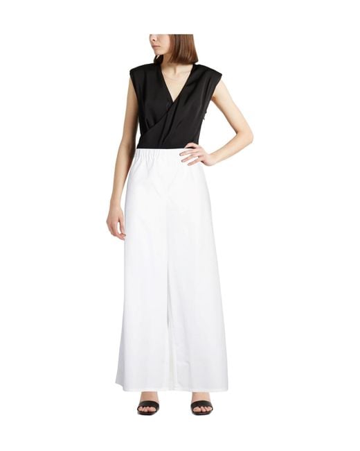 Max Mara White Plain Colour Casual Trousers
