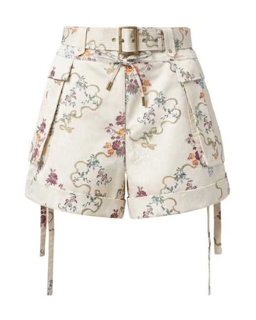 McQueen White Oversized Cargo Shorts