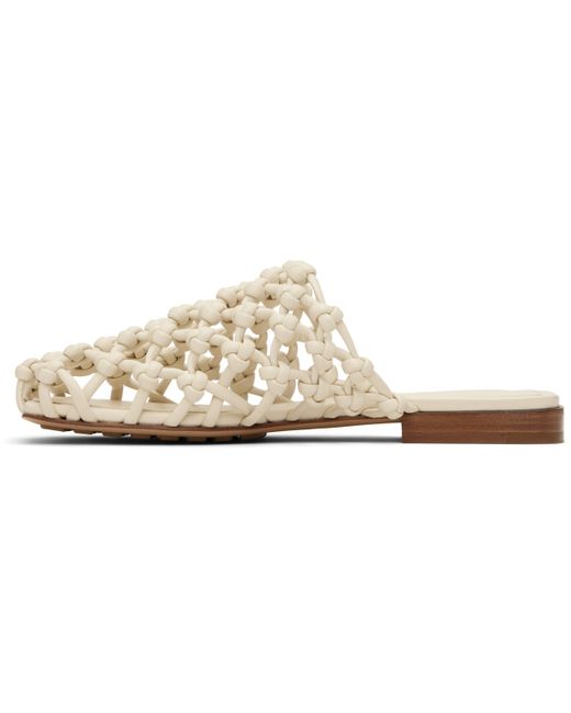 Bottega Veneta White Slingback Mules