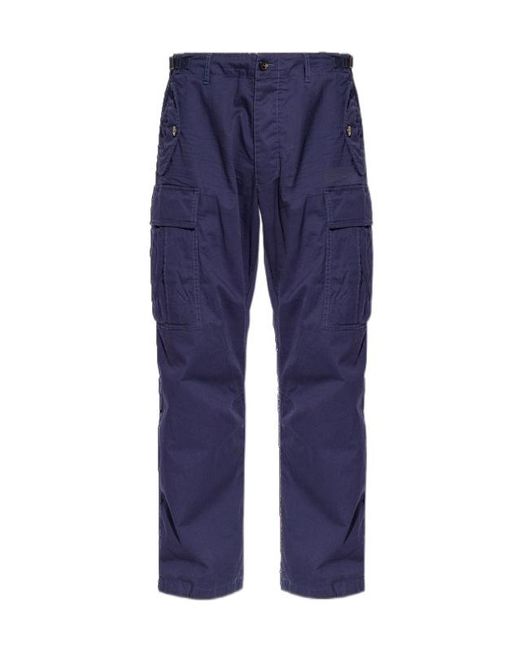 DSquared² Blue Logo Printed Cargo Trousers for men
