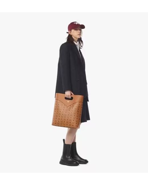MCM Brown Visetos Handbag