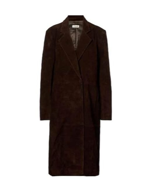 Staud Red Sabine Suede Coat