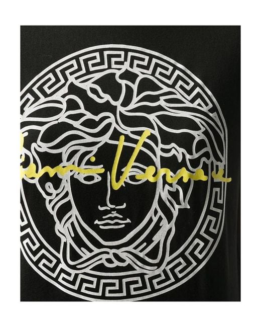 Versace Black Medusa Print T-Shirt