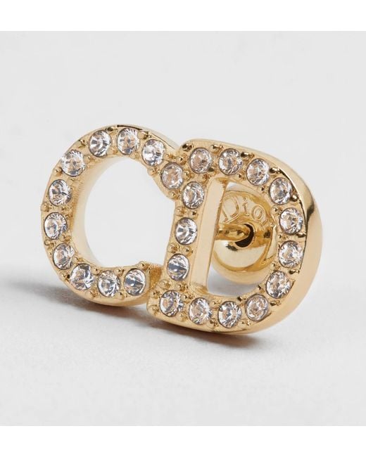 Dior White Cd Signature Stud Earrings