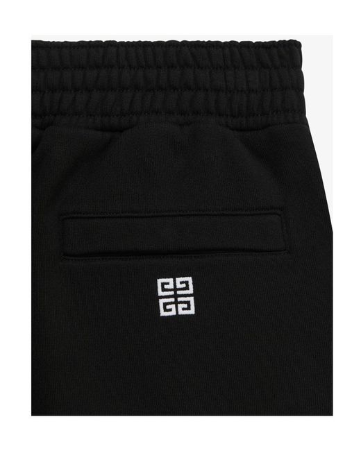Givenchy Black Logo Printed Elastic Waist Shorts for men