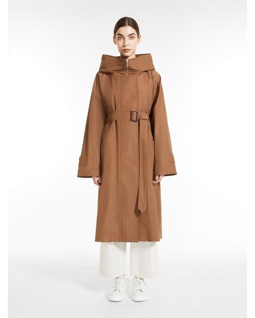 Max Mara Brown Hooded Casual Jacket