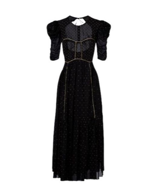 Isabel Marant Black Sichene Polka-Dot Cotton Maxi Dress