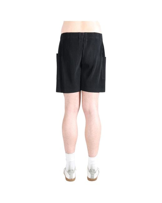 Homme Plissé Issey Miyake Black Homme Plissé Issey Miyake Pleated Shorts for men