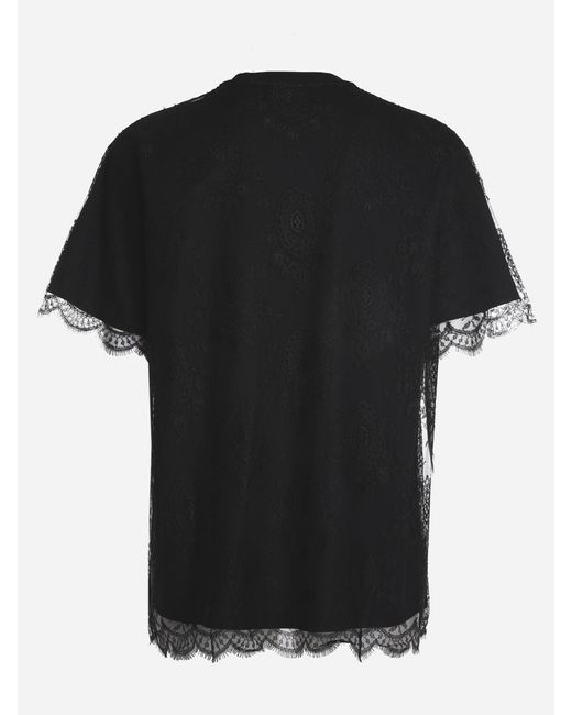 Burberry Black Coordinates Lace Layered T-Shirt