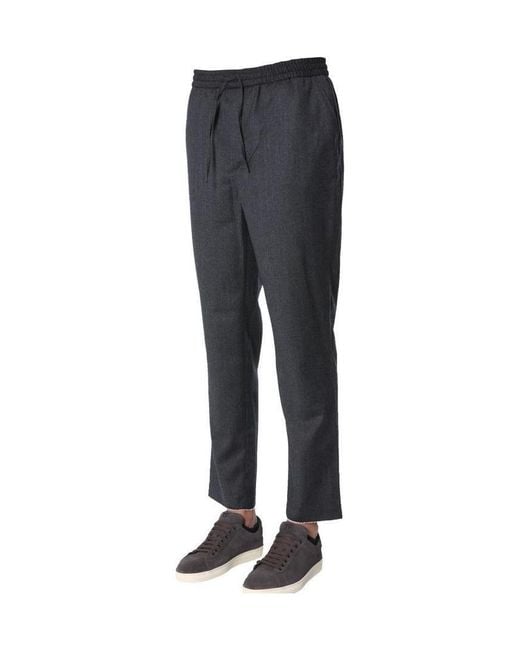 AMI Black Ami Drawstring Cropped Pants for men