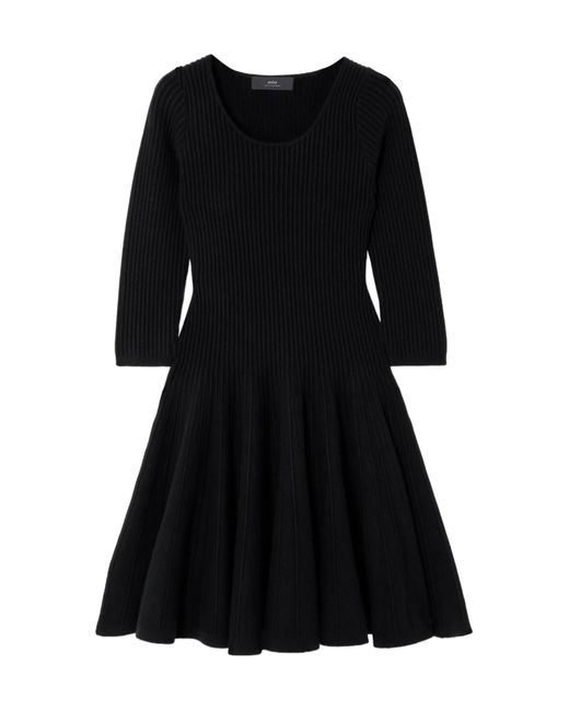 arch4 Black Ribbed Dress