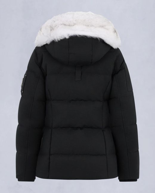 Moose Knuckles Black Hooded Down Jacket