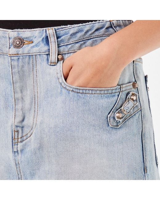 Balenciaga Blue Denim Mini Skirt