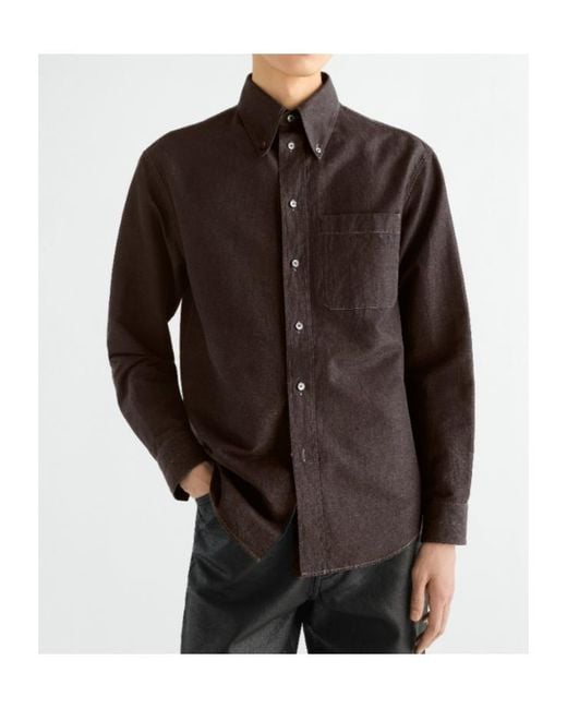 Lemaire Brown Button-Down Shirt for men