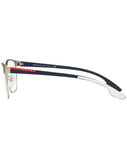 Prada Linea Rossa White Logo Flat Mirror for men