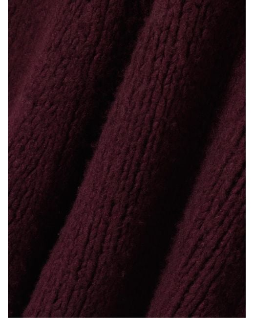 Gabriela Hearst Purple High Waist Midi Skirt