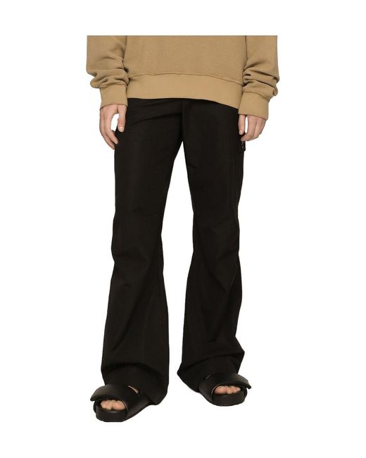 Dolce & Gabbana Black Logo Plaque Cargo Pants for men