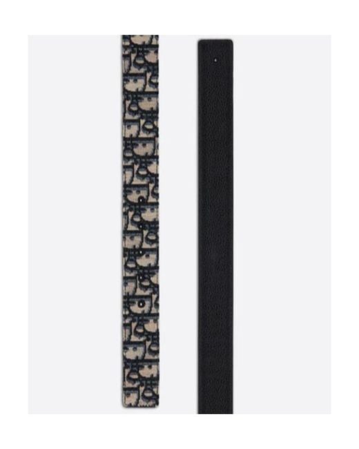Dior White Reversible Belt Strap for men