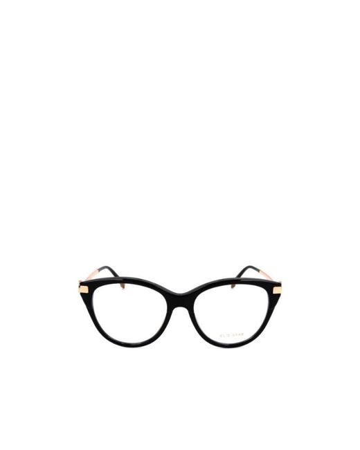 Elie Saab White Oval Frame Glasses