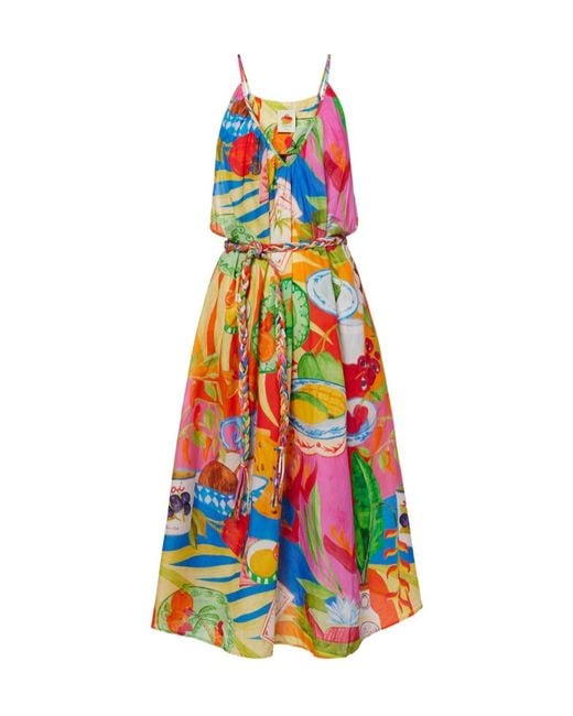 Farm Rio White Sleeveless Dress