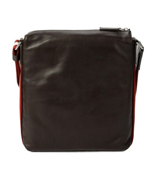 Bally Brown Logo Shoulder Bag for men