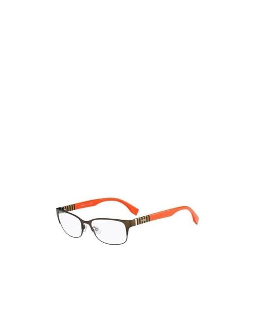Fendi White Logo Detail Flat Lens