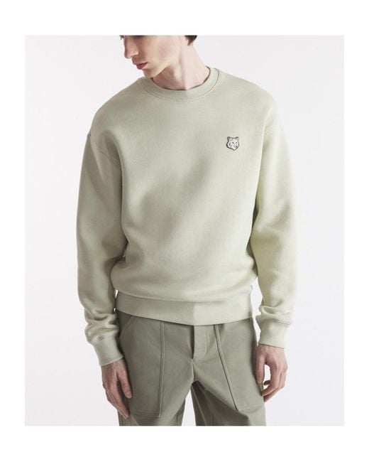 Maison Kitsuné Multicolor Maison Kitsuné Bold Fox Head Patch Crewneck Sweatshirt for men